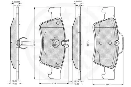 Комплект тормозных колодок, дисковый тормоз OPTIMAL купить