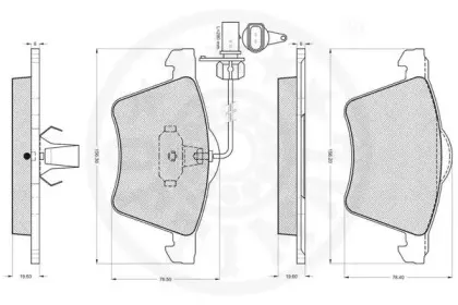 Комплект тормозных колодок, дисковый тормоз OPTIMAL купить