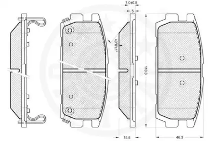 Комплект тормозных колодок, дисковый тормоз OPTIMAL купить