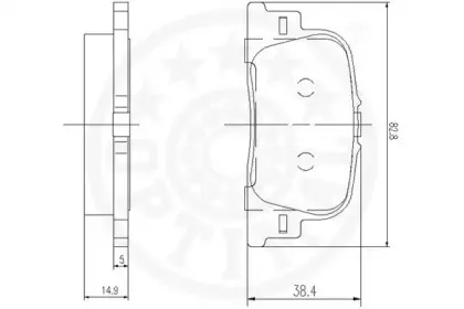 Комплект тормозных колодок, дисковый тормоз OPTIMAL купить