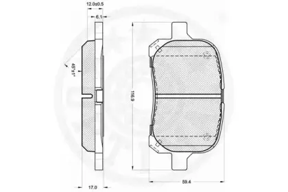 Комплект тормозных колодок, дисковый тормоз OPTIMAL купить