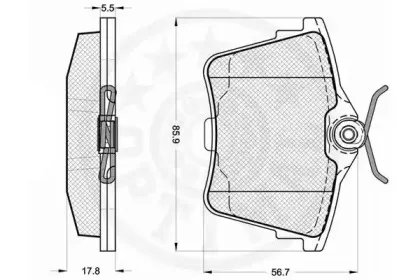 Комплект тормозных колодок, дисковый тормоз OPTIMAL купить