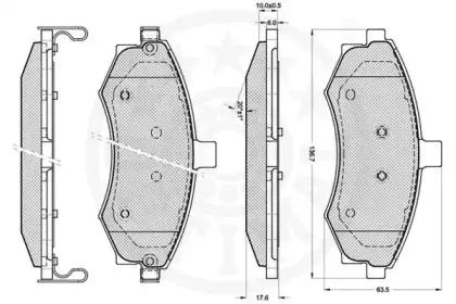 Комплект тормозных колодок, дисковый тормоз OPTIMAL купить