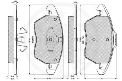 Комплект тормозных колодок, дисковый тормоз OPTIMAL купить