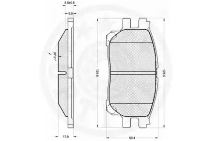 Комплект тормозных колодок, дисковый тормоз OPTIMAL купить