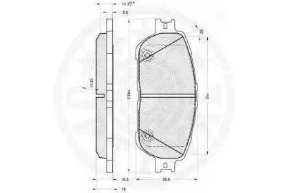 Комплект тормозных колодок, дисковый тормоз OPTIMAL купить