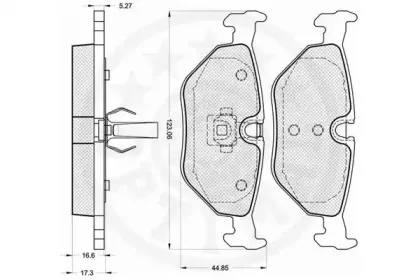 Комплект тормозных колодок, дисковый тормоз OPTIMAL купить