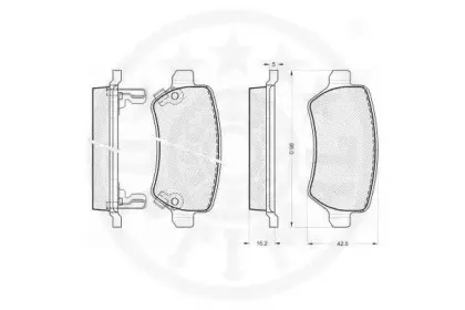 Комплект тормозных колодок, дисковый тормоз OPTIMAL купить
