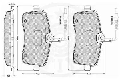 Комплект тормозных колодок, дисковый тормоз OPTIMAL купить