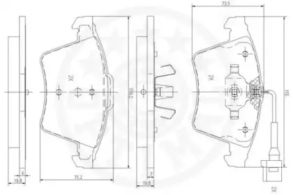Комплект тормозных колодок, дисковый тормоз OPTIMAL купить