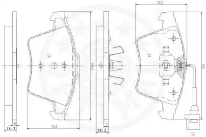 Комплект тормозных колодок, дисковый тормоз OPTIMAL купить