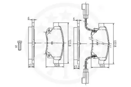Комплект тормозных колодок, дисковый тормоз OPTIMAL купить
