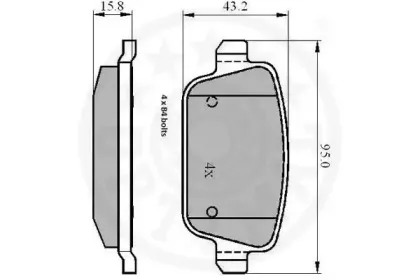 Комплект тормозных колодок, дисковый тормоз OPTIMAL купить