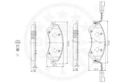 Комплект тормозных колодок, дисковый тормоз OPTIMAL купить