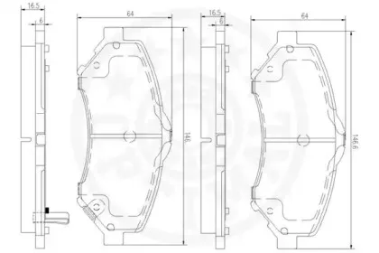 Комплект тормозных колодок, дисковый тормоз OPTIMAL купить