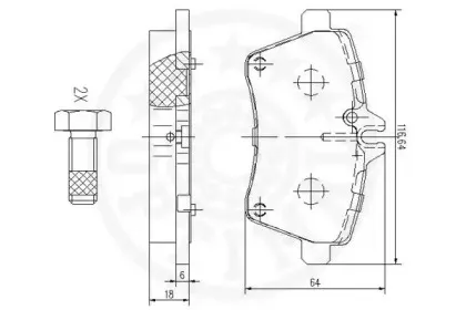 Комплект тормозных колодок, дисковый тормоз OPTIMAL купить