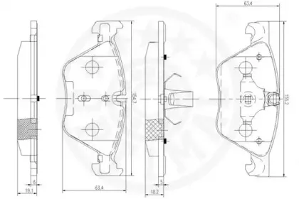 Комплект тормозных колодок, дисковый тормоз OPTIMAL купить