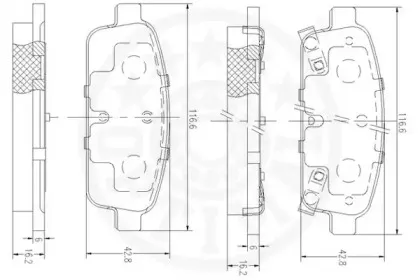 Комплект тормозных колодок, дисковый тормоз OPTIMAL купить