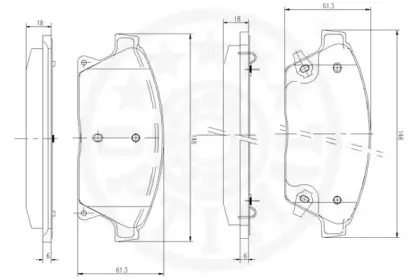 Комплект тормозных колодок, дисковый тормоз OPTIMAL купить