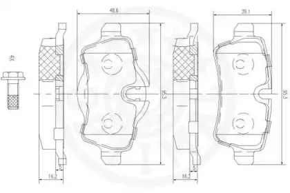 Комплект тормозных колодок, дисковый тормоз OPTIMAL купить