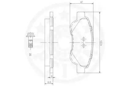 Комплект тормозных колодок, дисковый тормоз OPTIMAL купить