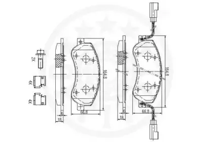 Комплект тормозных колодок, дисковый тормоз OPTIMAL купить