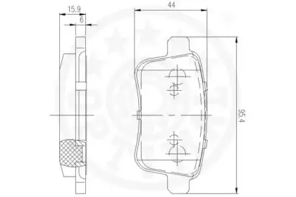 Комплект тормозных колодок, дисковый тормоз OPTIMAL купить