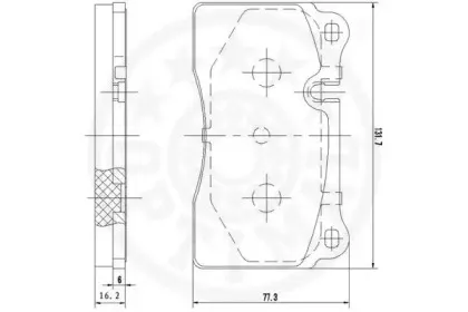 Комплект тормозных колодок, дисковый тормоз OPTIMAL купить