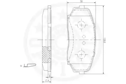 Комплект тормозных колодок, дисковый тормоз OPTIMAL купить