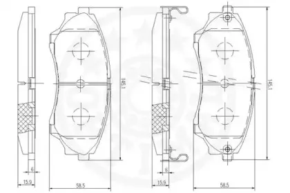 Комплект тормозных колодок, дисковый тормоз OPTIMAL купить
