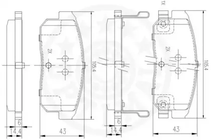 Комплект тормозных колодок, дисковый тормоз OPTIMAL купить