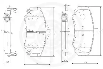 Комплект тормозных колодок, дисковый тормоз OPTIMAL купить