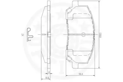 Комплект тормозных колодок, дисковый тормоз OPTIMAL купить
