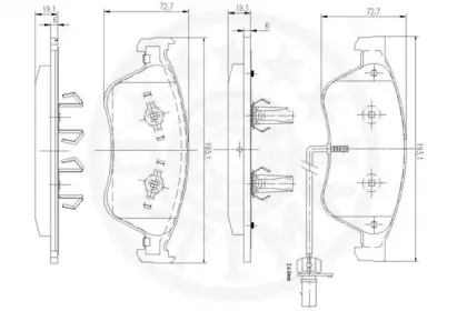 Комплект тормозных колодок, дисковый тормоз OPTIMAL купить