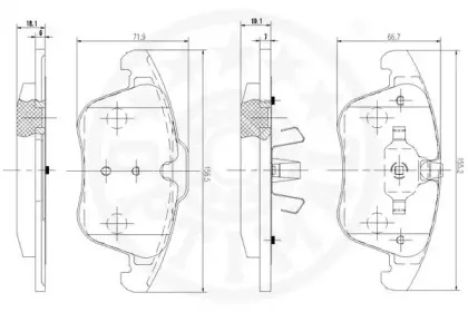 Комплект тормозных колодок, дисковый тормоз OPTIMAL купить