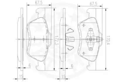 Комплект тормозных колодок, дисковый тормоз OPTIMAL купить