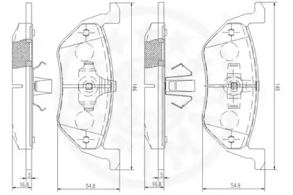 Комплект тормозных колодок, дисковый тормоз OPTIMAL купить