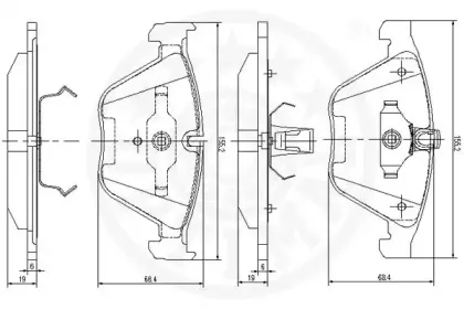 Комплект тормозных колодок, дисковый тормоз OPTIMAL купить
