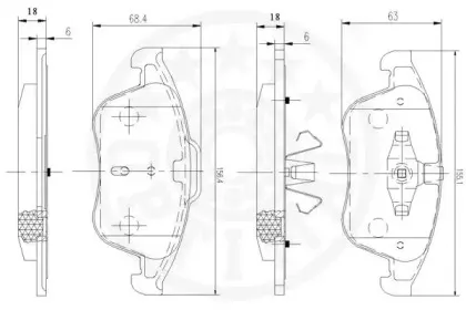 Комплект тормозных колодок, дисковый тормоз OPTIMAL купить