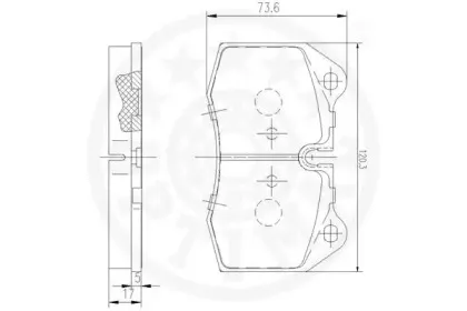 Комплект тормозных колодок, дисковый тормоз OPTIMAL купить
