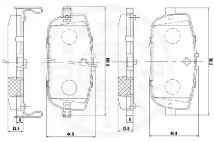 Комплект тормозных колодок, дисковый тормоз OPTIMAL купить