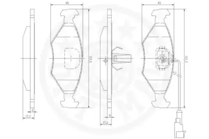 Комплект тормозных колодок, дисковый тормоз OPTIMAL купить