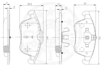 Комплект тормозных колодок, дисковый тормоз OPTIMAL купить