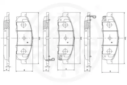 Комплект тормозных колодок, дисковый тормоз OPTIMAL купить