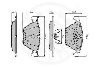 Комплект тормозных колодок, дисковый тормоз OPTIMAL купить