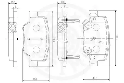 Комплект тормозных колодок, дисковый тормоз OPTIMAL купить