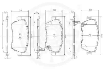 Комплект тормозных колодок, дисковый тормоз OPTIMAL купить