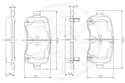 Комплект тормозных колодок, дисковый тормоз OPTIMAL купить