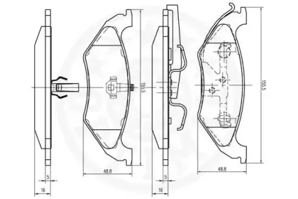 Комплект тормозных колодок, дисковый тормоз OPTIMAL купить