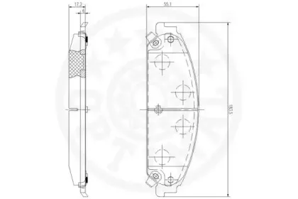 Комплект тормозных колодок, дисковый тормоз OPTIMAL купить